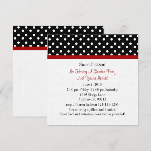 Ladybug Party-uitnodigingen Kaart (Voorkant / Achterkant)