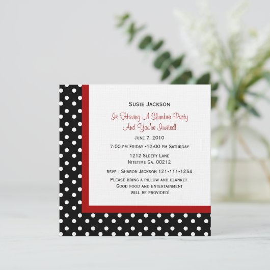 Ladybug Party-uitnodigingen Kaart (Staand voorkant)