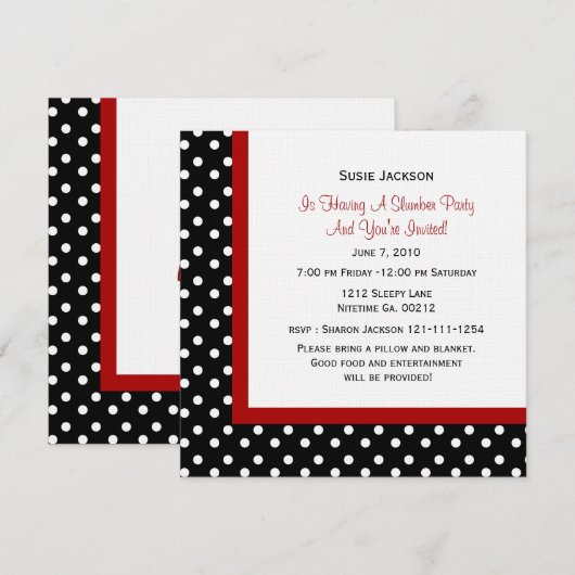 Ladybug Party-uitnodigingen Kaart (Voorkant / Achterkant)