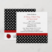 Ladybug Party-uitnodigingen Kaart (Voorkant / Achterkant)