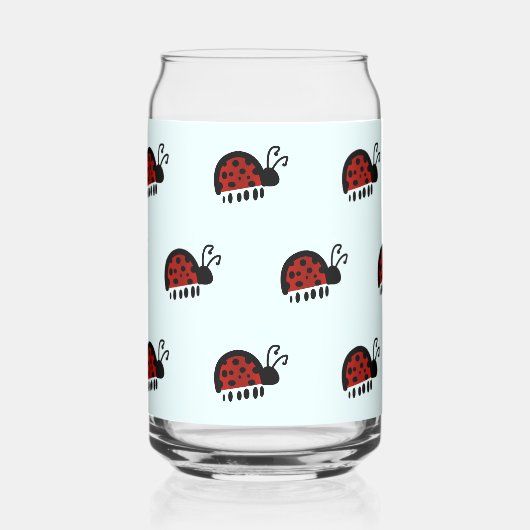 Ladybug-patroon Blikvorm Glas (Voorkant)