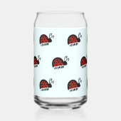 Ladybug-patroon Blikvorm Glas (Links)