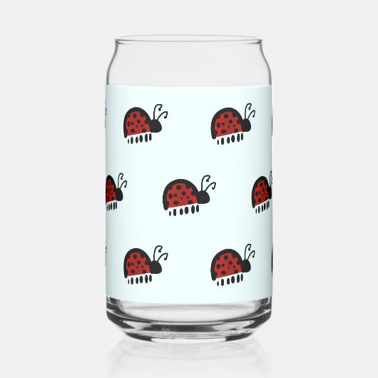 Ladybug-patroon Blikvorm Glas (Links)