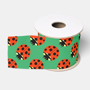 ladybug-patroon grosgrain lint