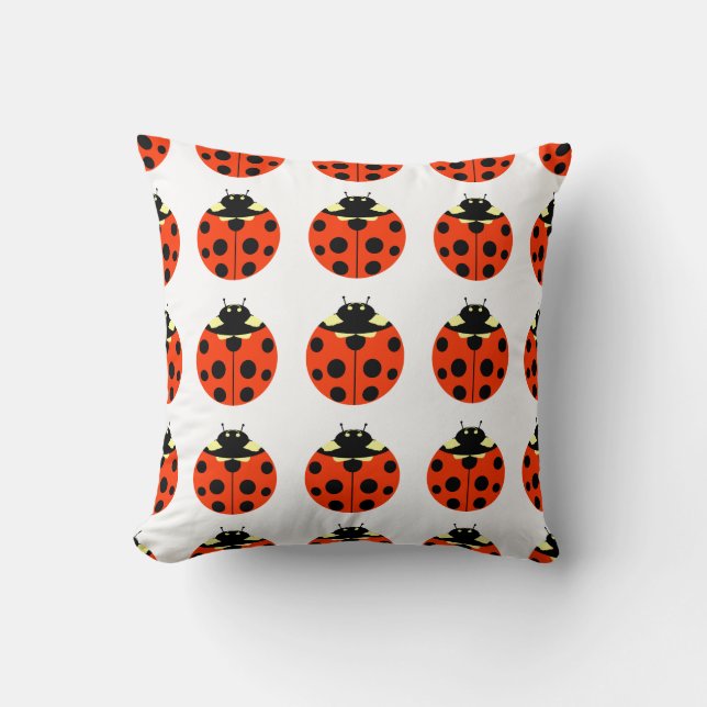 ladybug-patroon kussen (Voorkant)