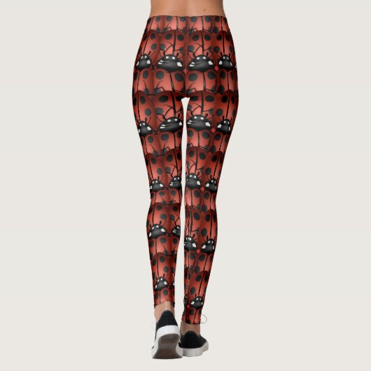 LADYBUG PATROON LEGGINGS RED/BLACK/WHITE (Achterkant)