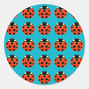 ladybug-patroon ronde sticker