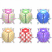 Ladybug patroon schattig sticker (Voorkant)