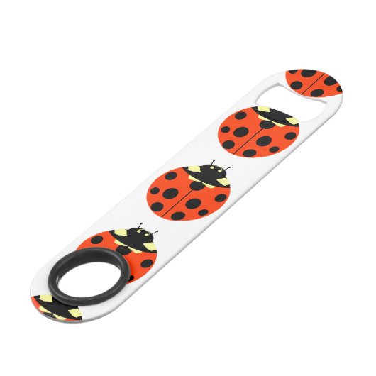 ladybug-patroon speed flessenopener (Voorkant Gekanteld)