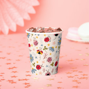 Ladybug Pattern Baby shower Papieren Bekers