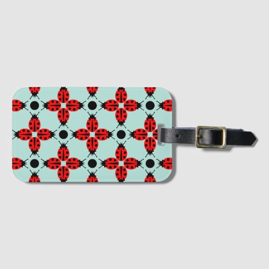 Ladybug Pattern Bagagelabel (Voorkant (horizontaal))