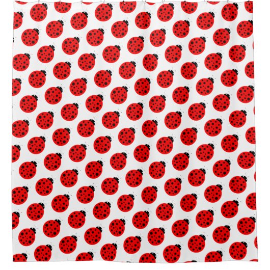 Ladybug Pattern Douchegordijn (Voorkant)