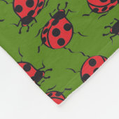 Ladybug Pattern Fleece Deken (Hoek)