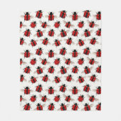 Ladybug Pattern Fleece Deken (Voorkant)