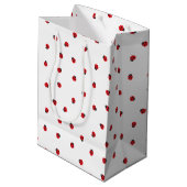 Ladybug Pattern Gift Bag Medium Cadeauzakje (Achterkant Gekanteld)