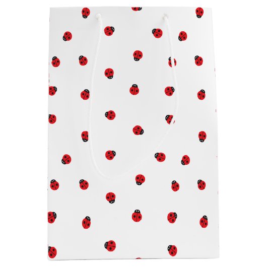 Ladybug Pattern Gift Bag Medium Cadeauzakje (Voorkant)