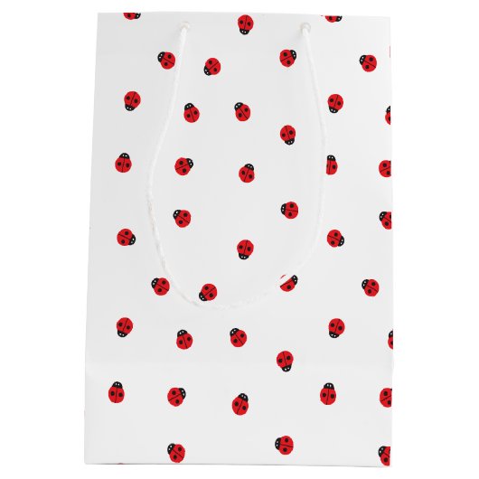 Ladybug Pattern Gift Bag Medium Cadeauzakje (Achterkant)