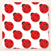 Ladybug Pattern Kartonnen Onderzetters (Voorkant)