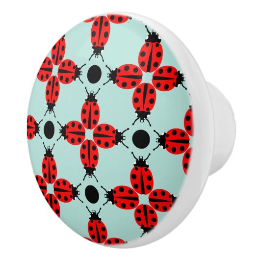 Ladybug Pattern Keramische Knop (Rechts)