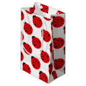Ladybug Pattern Klein Cadeauzakje (Voorkant Gekanteld)