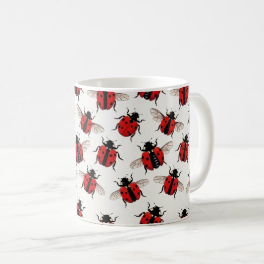Ladybug Pattern Koffiemok (Voorkant rechts)