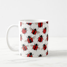 Ladybug Pattern Koffiemok
