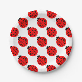 Ladybug Pattern Papieren Bordje