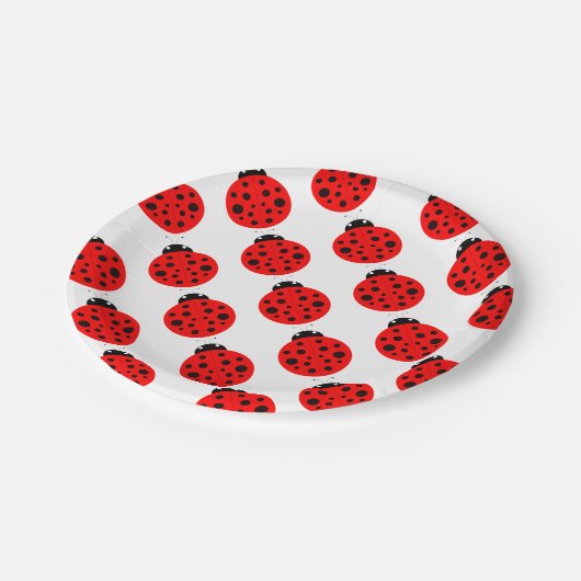 Ladybug Pattern Papieren Bordje (Gekanteld)