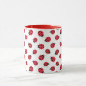 Ladybug Pattern Print Coffee Mok (Midden)