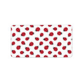 Ladybug Pattern Print Return Address Label (Voorkant)
