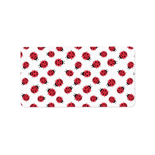 Ladybug Pattern Print Return Address Label (Voorkant)