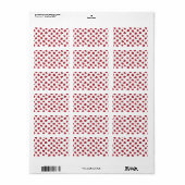 Ladybug Pattern Print Return Address Label (Full Sheet)