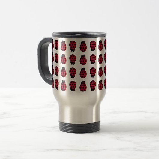 Ladybug Pattern Reisbeker (Voorkant links)