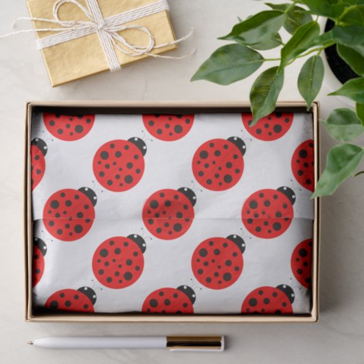 Ladybug Pattern Tissuepapier (Geschenk)