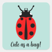 Ladybug Pattern Vierkante Sticker (Voorkant)