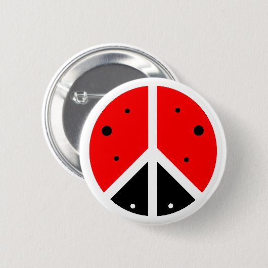 Ladybug Peace Button (Voorkant /achterkant)