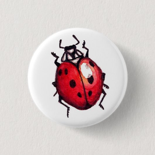 Ladybug-pen Ronde Button 3,2 Cm (Voorkant)