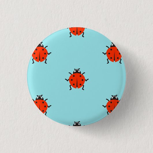 ladybug-pen ronde button 3,2 cm (Voorkant)