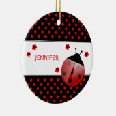 Ladybug Persoonlijke keramische versiering Keramisch Ornament (Rechts)