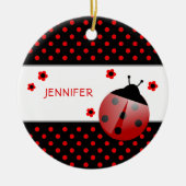 Ladybug Persoonlijke keramische versiering Keramisch Ornament (Voorkant)
