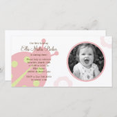 Ladybug Photo Birthday Invitation (Voorkant / Achterkant)