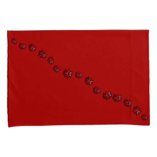 Ladybug Pillow Hoesjes Cute Ladybug Bedding Kussensloop (Voorkant-Rechts)