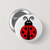 Ladybug Pin Ronde Button 5,7 Cm (Voorkant /achterkant)