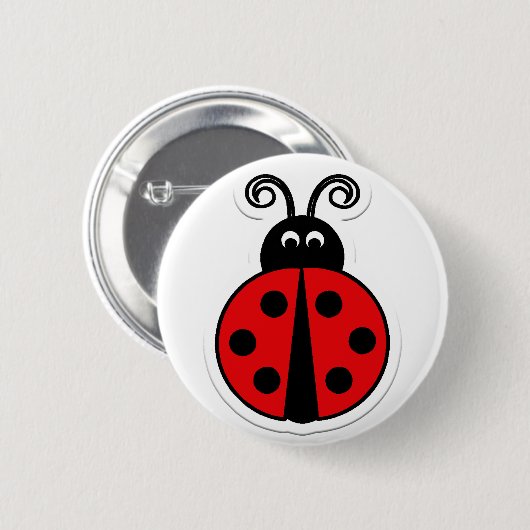 Ladybug Pin Ronde Button 5,7 Cm (Voorkant /achterkant)