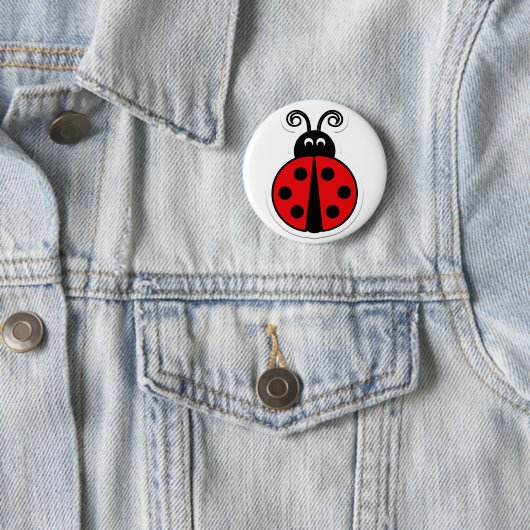 Ladybug Pin Ronde Button 5,7 Cm (In situ)