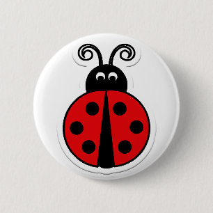 Ladybug Pin Ronde Button 5,7 Cm