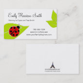 Ladybug Play Date-kaarten, horizontaal Contactkaartje (Voorkant / Achterkant)