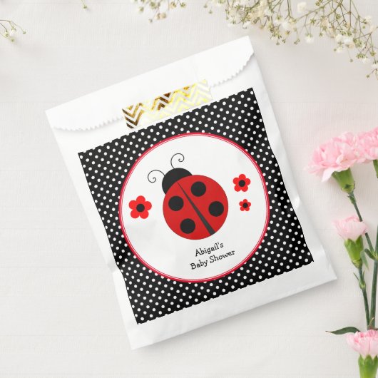 Ladybug Polka Dot Baby shower Bedankzakje (Gezegeld)