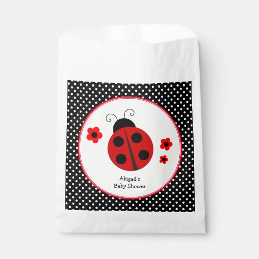 Ladybug Polka Dot Baby shower Bedankzakje (Voorkant)