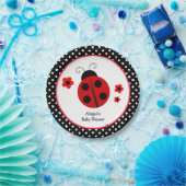 Ladybug Polka Dot Baby shower Papieren Bordje (Feest)